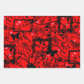 Gotische Rozen Lijsten en botervliegen Inpakpapier Vel (Voorkant)