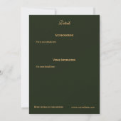 Gotische rozen loden glas uitnodiging  (Achterkant)