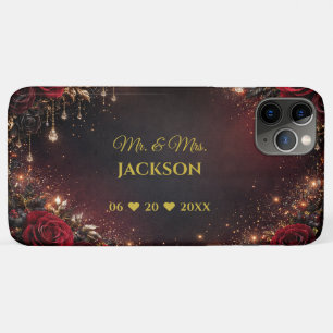 Gotische Rozen Naam Koppel & Trouwdatum Case-Mate iPhone Case