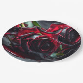 Gotische Rozen Papieren Bordje (Gekanteld)