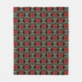 Gotische Rozen Patroon Fleece Deken (Voorkant)