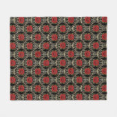 Gotische Rozen Patroon Fleece Deken (Voorkant (Horizontaal))