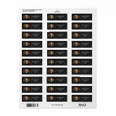 Gotische Rozen Schedel Halloween Retouradres Etiket (Full Sheet)