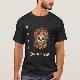 Gotische Rozen schedel Tattoo graphics T-shirt