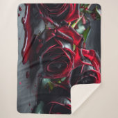 Gotische Rozen Sherpa Deken (Voorkant)