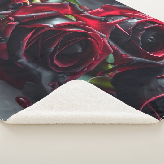 Gotische Rozen Sherpa Deken (3/4)