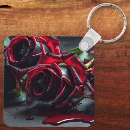 Gotische Rozen Sleutelhanger (Achterkant)