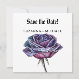Gotische Rozen sparen de Datum Save The Date