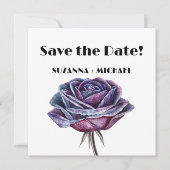 Gotische Rozen sparen de Datum Save The Date (Voorkant)