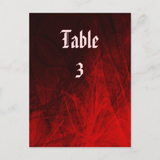 Gotische rozen tafelkaart briefkaart (Voorkant)