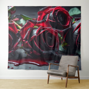 Gotische rozen trouwfoto achtergrond wandkleed