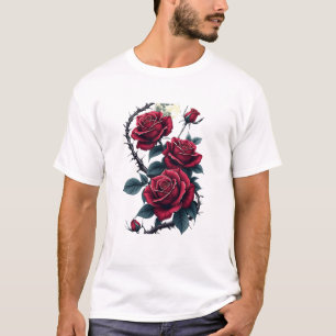 Gotische Rozen Tuin - Donkere Romantische Bloemen T-shirt