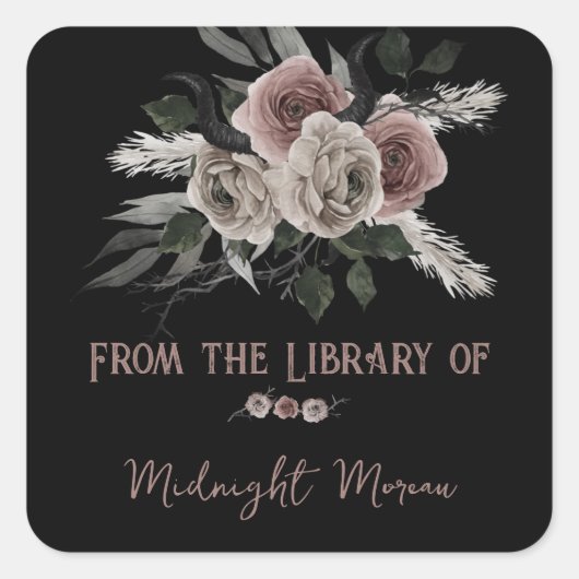 Gotische Rozen van de Library of Bookplate Label (Voorkant)