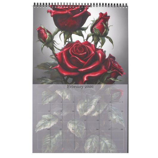 Gotische Rozen van Ivy en Bat Gothic Art Kalender (Feb 2026)