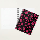 Gotische Rozen & Vleermuizen Patroon | Heet Roze D Planner (Display)