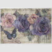  Gotische Rozen & Vlinderbloemdecoratie Tissuepapier (Voorkant)