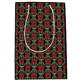 Gotische rozenpatroon medium cadeauzakje