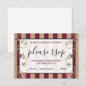 Gotische RSVP-bijlagekaart Informatiekaartje (Voorkant / Achterkant)