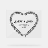 Gotische ruggengraat hart bot minimalistische brui acryl bord (Voorkant)