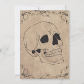  Gotische rustieke Halloween Kostuum Party Kaart (Achterkant)