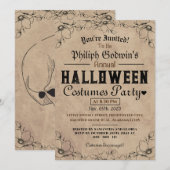  Gotische rustieke Halloween Kostuum Party Kaart (Voorkant / Achterkant)