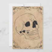  Gotische rustieke Halloween Kostuum Party Kaart (Achterkant)