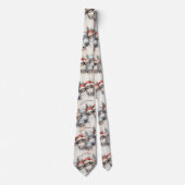 Gotische Santa Skulls Waterverf Winter Gothmas Stropdas (Voorkant)