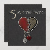 Gotische Save the Date Aankondiging - Uitnodiging (Voorkant / Achterkant)
