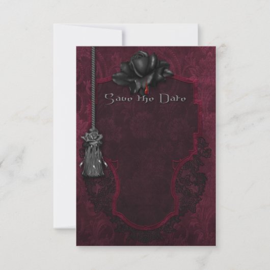 Gotische Save the Date Kaart (Voorkant)