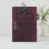 Gotische Save the Date Kaart (Staand voorkant)