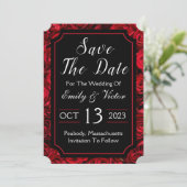 Gotische Save The Date Uitnodigingskaart Kaart (Staand voorkant)