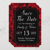 Gotische Save The Date Uitnodigingskaart Kaart (Voorkant / Achterkant)