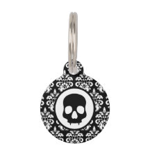 Gotische schattige spooky schedel elegante damast