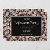 Gotische schedel  Abstract Halloween Party Kaart (Voorkant / Achterkant)