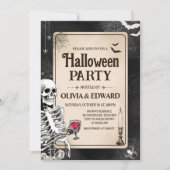  Gotische schedel Adult Halloween Party Kaart (Voorkant)
