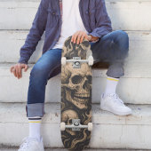  Gotische Schedel Art Macabre Skeleton Smoke Persoonlijk Skateboard