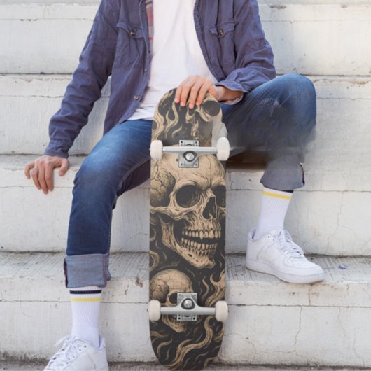 Gotische Schedel Art Macabre Skeleton Smoke Persoonlijk Skateboard