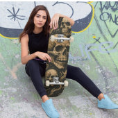  Gotische Schedel Art Macabre Skeleton Smoke Persoonlijk Skateboard