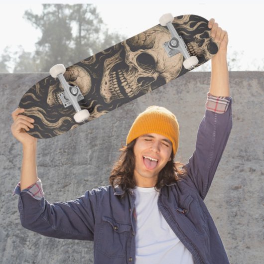  Gotische Schedel Art Macabre Skeleton Smoke Persoonlijk Skateboard