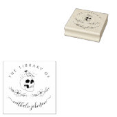 Gotische schedel bloemen uit de bibliotheek van he rubberstempel (Gestempeld)