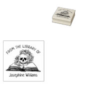 Gotische schedel bloemen uit de bibliotheek van he rubberstempel (Gestempeld)