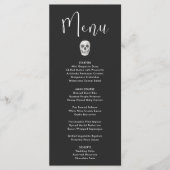 Gotische Schedel Bruiloftsmenu Menu (Voorkant)