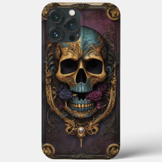 Gotische schedel Case-Mate iPhone case (Achterkant)