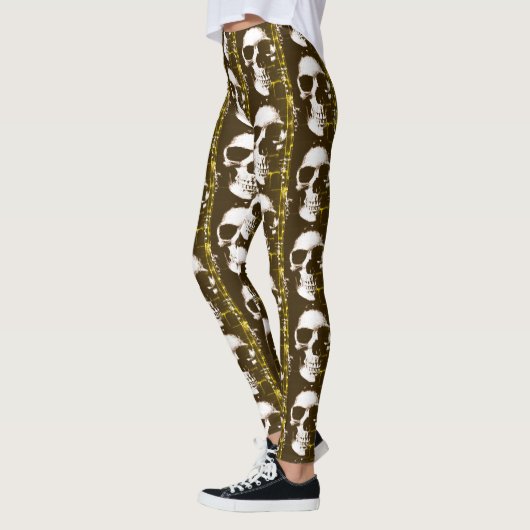 Gotische schedel decoratieve Leggings (Links)