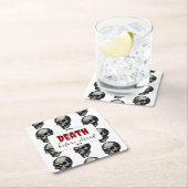 Gotische schedel ‘Dood voor decaf’ | Spooky Funny  Kartonnen Onderzetters (Insitu)