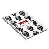 Gotische schedel ‘Dood voor decaf’ | Spooky Funny  Notitieboek (Rechterzijde)