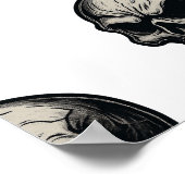 Gotische schedel ‘Dood voor decaf’ | Spooky Funny  Poster (Hoek)