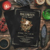 Gotische schedel Elegant Volwassen Halloween Part Kaart