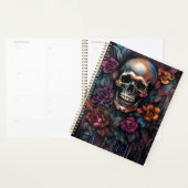 Gotische schedel en bloemen planner (Display)