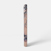 Gotische schedel en doorn rode bloem samsung galaxy hoesje (Linkerkant)